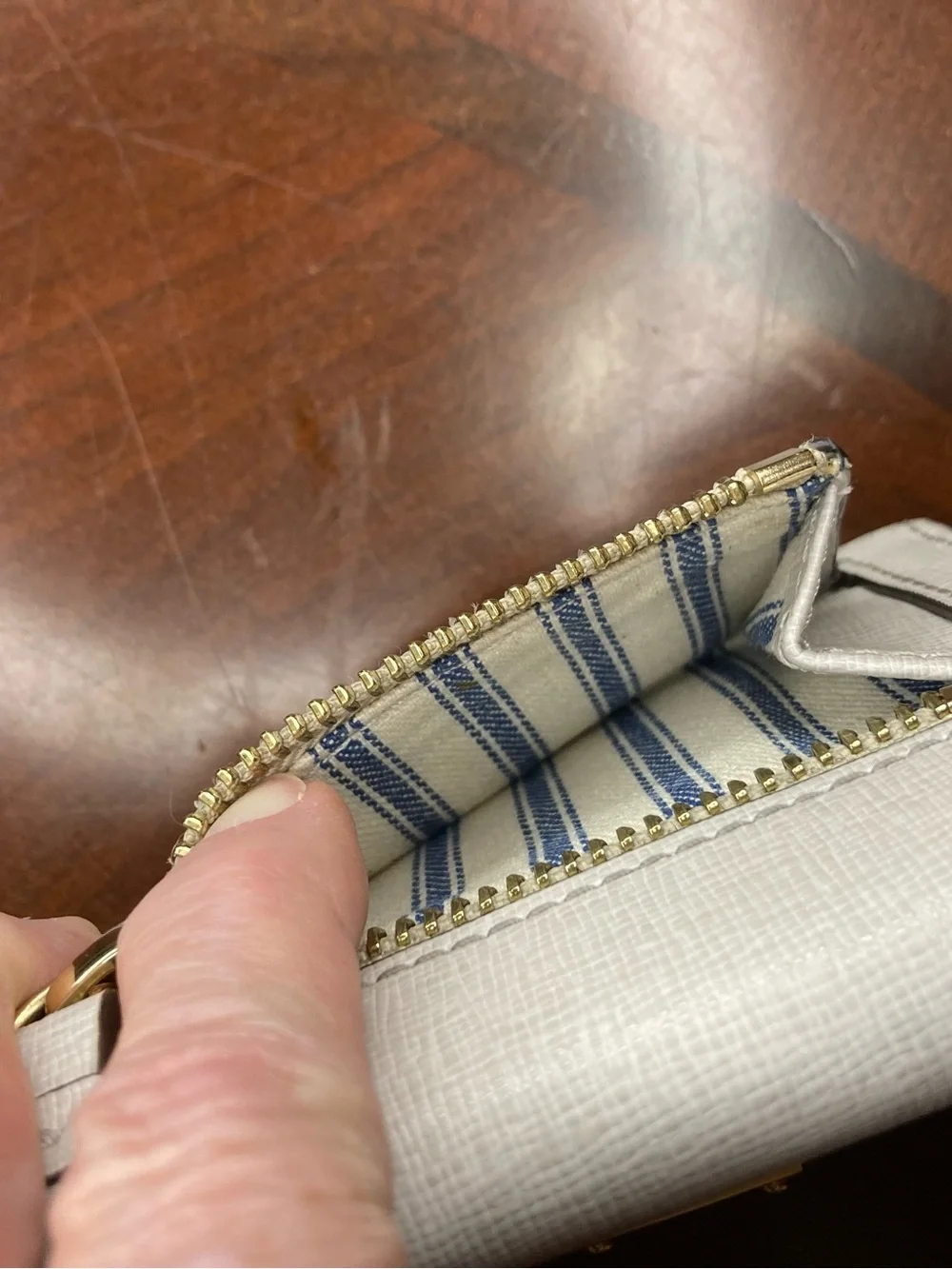 Dooney & Bourke Italian Saffiano Small Flap Wallet Smoke Gray W2SAF1106